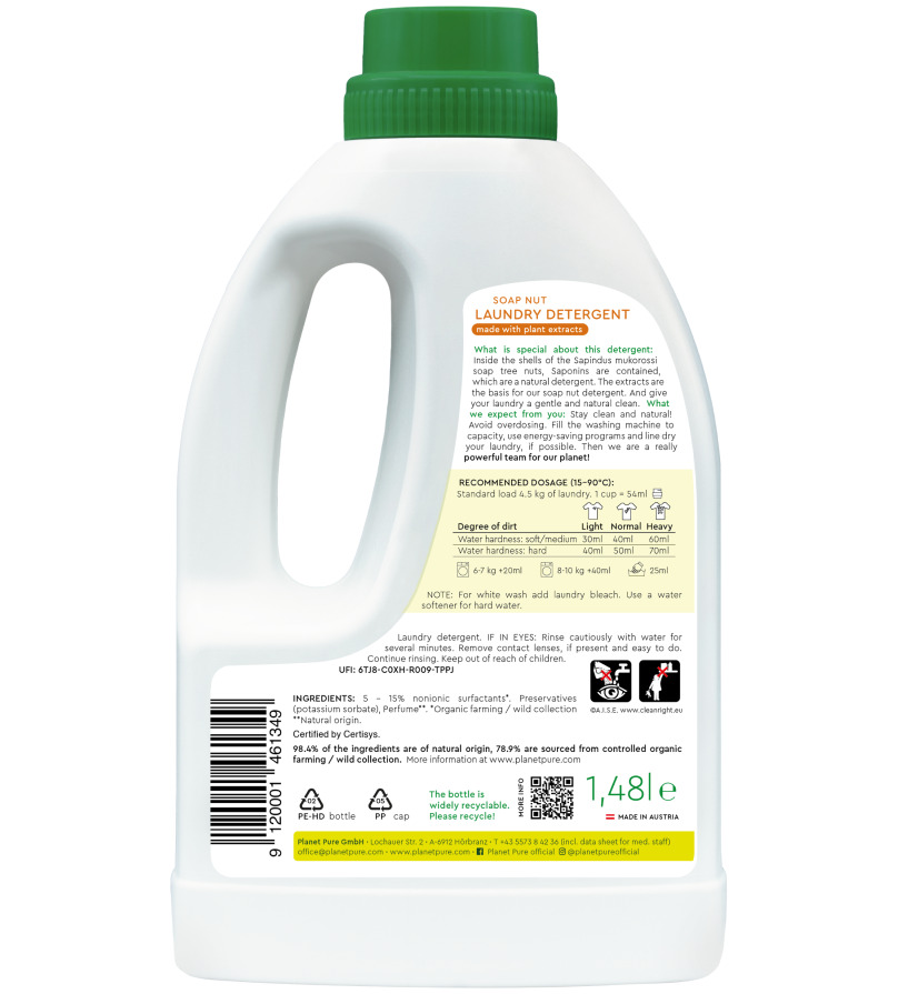Detergent bio lichid Planet Pure pentru rufe nuci de sapun 1.48 litri nichiduta.ro imagine noua responsabilitatesociala.ro