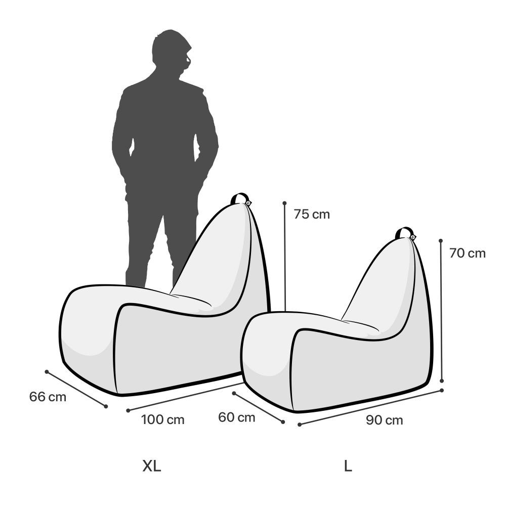 Fotoliu Puf Bean Bag tip Chill XL Dinozauri Nocturni - 4