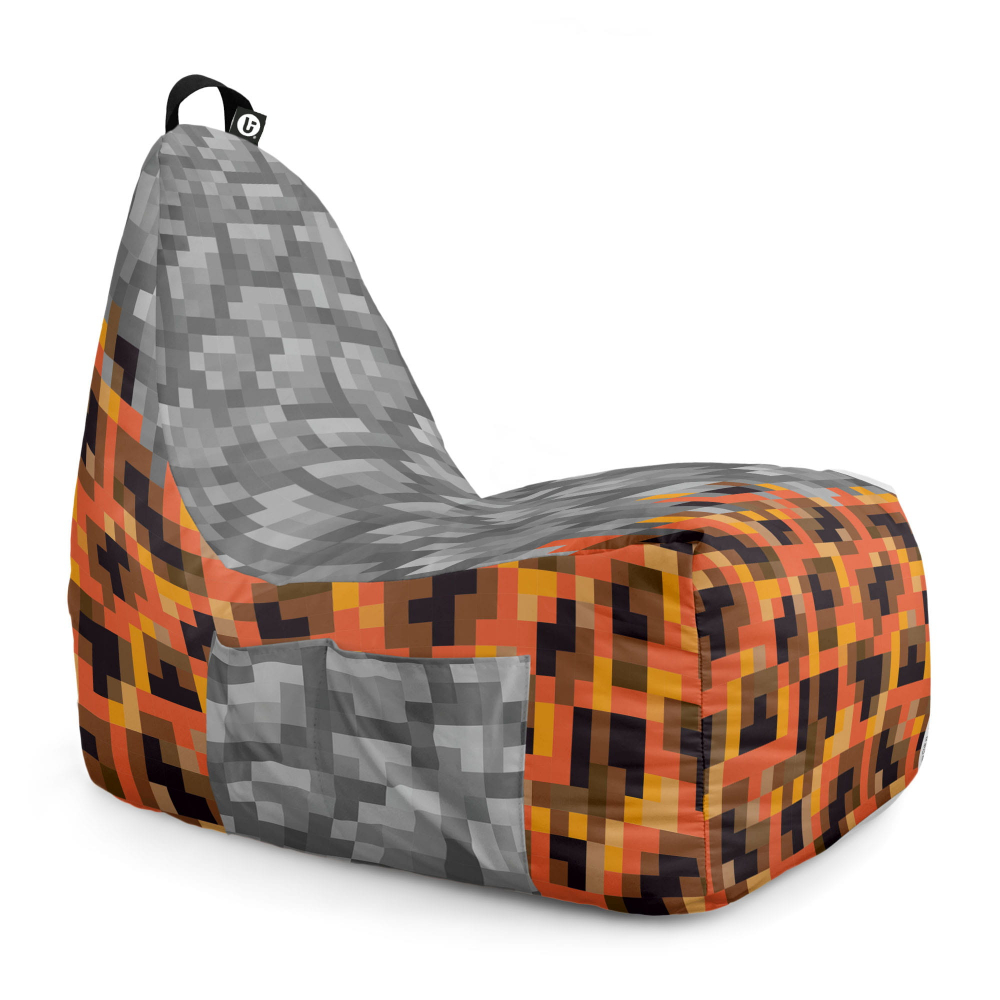 Fotoliu Puf Bean Bag tip Chill XL Minecraft Piatra Magma - 5