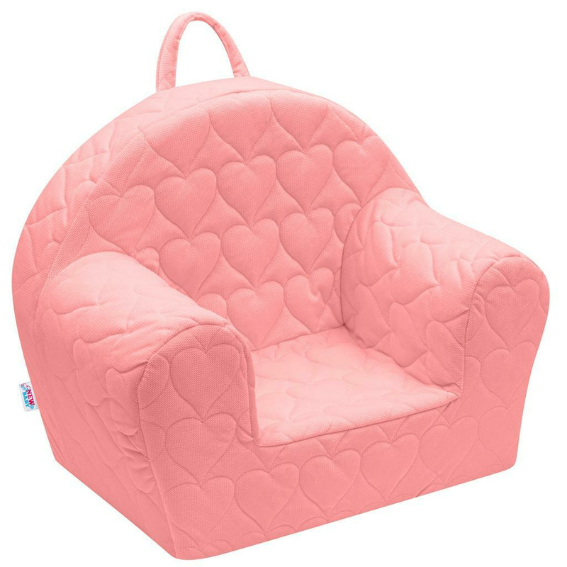 Fotoliu din burete New Baby hearts pink
