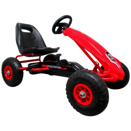 Kart cu pedale R-Sport Gokart roti gonflabile G4 rosu - 1 | YEO