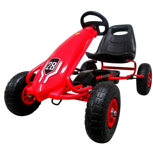 Kart cu pedale R-Sport Gokart roti gonflabile G4 rosu - 2