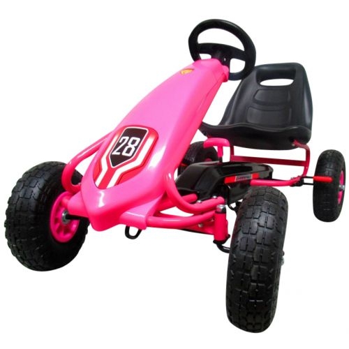 Kart cu pedale R-Sport Gokart roti gonflabile G4 roz - 2