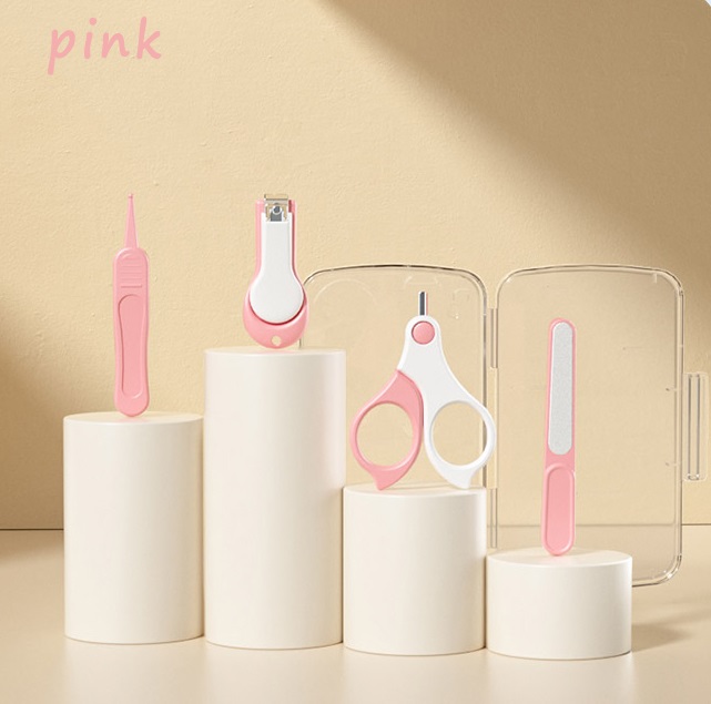 Set manichiura 4 piese pentru bebelusi Little Mom Care Pink