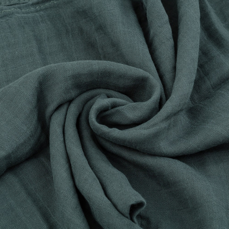 Set 2 scutece PetiteMars din muselina de bambus Misty Green Leaves hipoalergenice 120 x 120 cm multicolor - 2