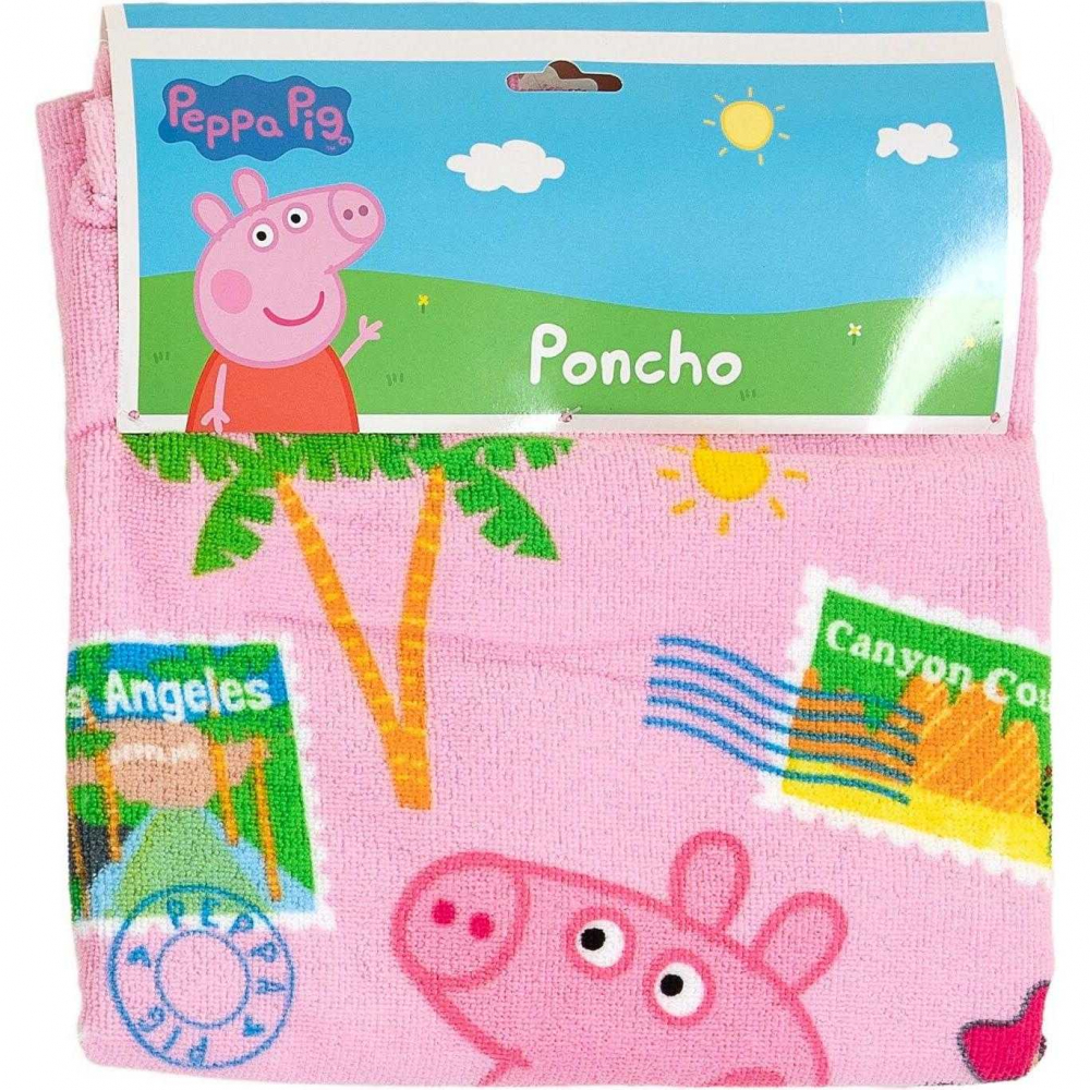 Poncho cu gluga SunCity Peppa Pig Holiday 55x110 cm Fast Dry AMY070446 - 2 | YEO