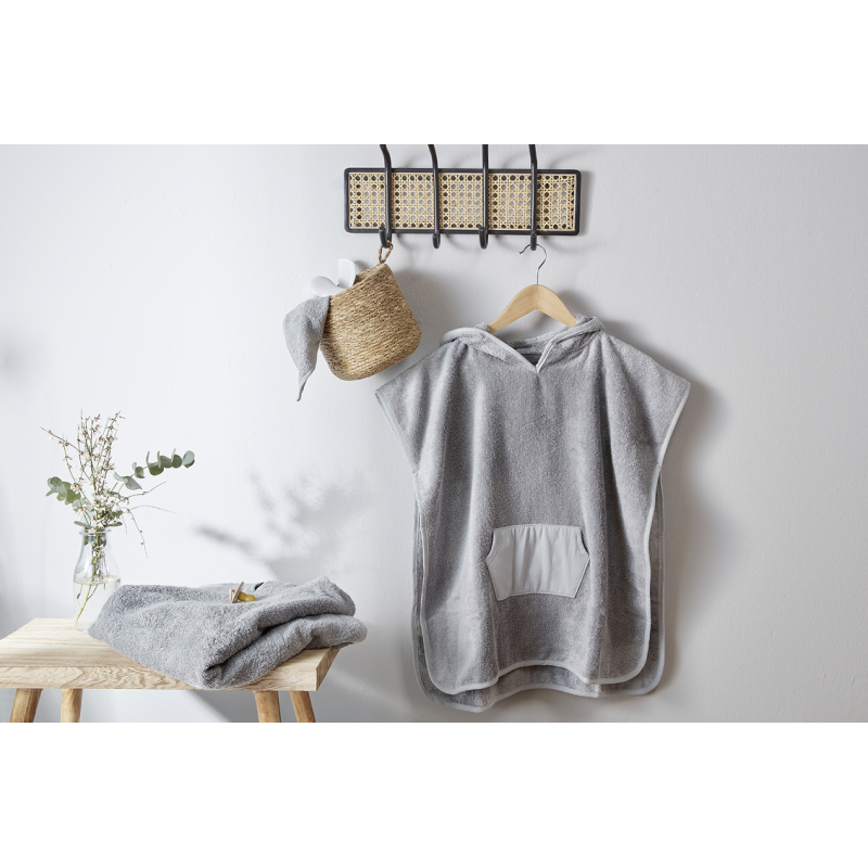 Poncho de baie Rotho Babydesign pentru bebelusi Stone grey - 2 | YEO