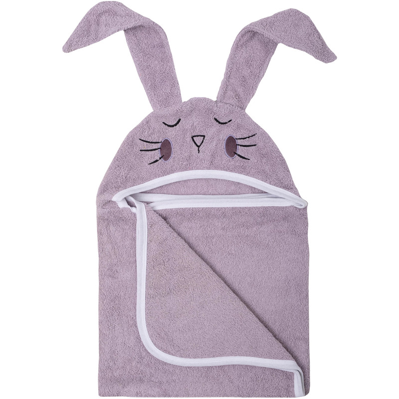 Prosop mare de baie Bubaba cu urechi Bunny Lilac