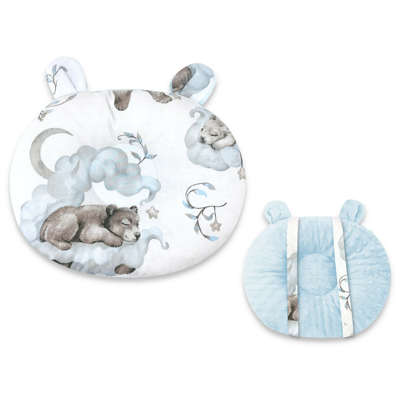 Perna pentru bebelusi Qmini multifunctionala ursulet Minky Teddy Bear and Friends Blue - 1