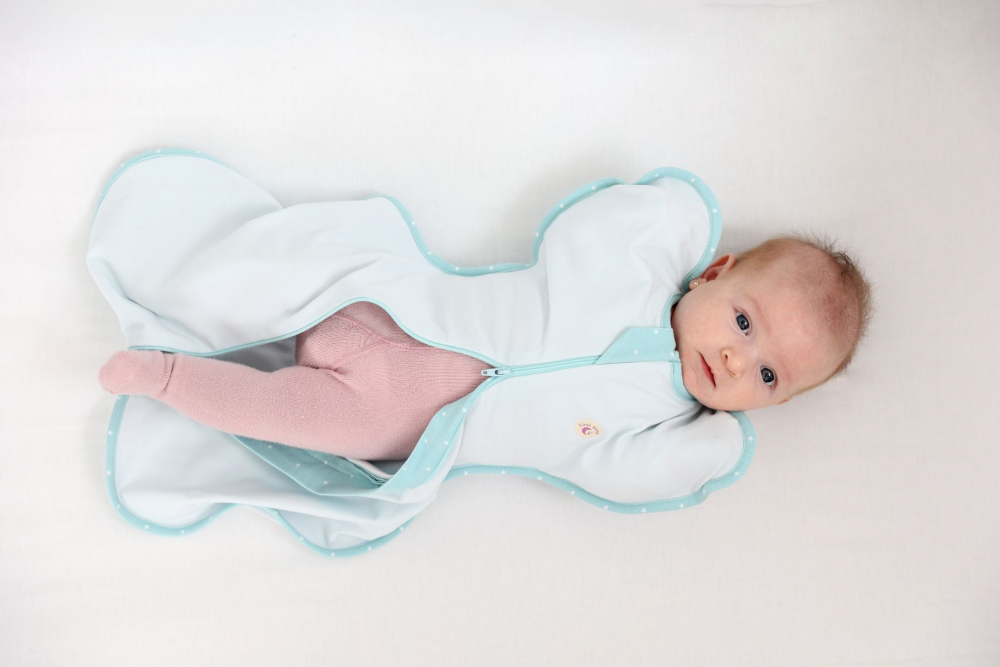 Sac de dormit nou-nascut Swaddle First Sleep Coral Blue 60 cm - 4