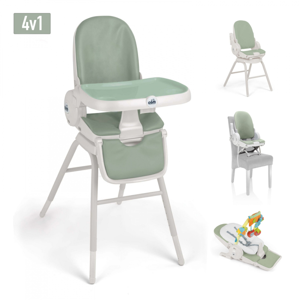 Scaun de masa pliabil 4 in 1 Cam Original pentru bebelusi si copii 0-14 ani mint 0-14 imagine 2022 protejamcopilaria.ro