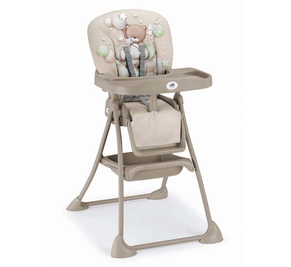 Scaun de masa Cam Mini pentru bebelusi si copii pliabil 0-36 luni crem