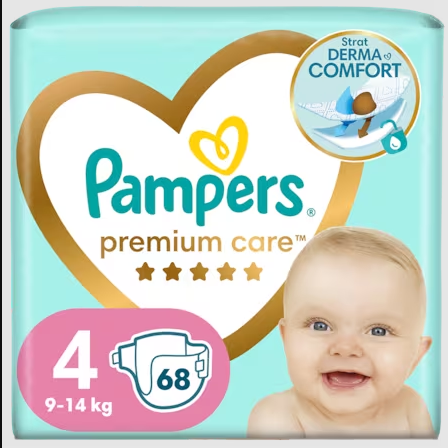 Scutece Pampers Premium Care Jumbo Pack Marimea 4 9-14 kg 68 buc - 2 | YEO