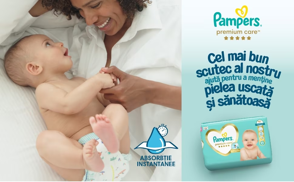 Scutece Pampers Premium Care Jumbo Pack marimea 2 nou nascut 4-8 kg 88 buc - 1 | YEO