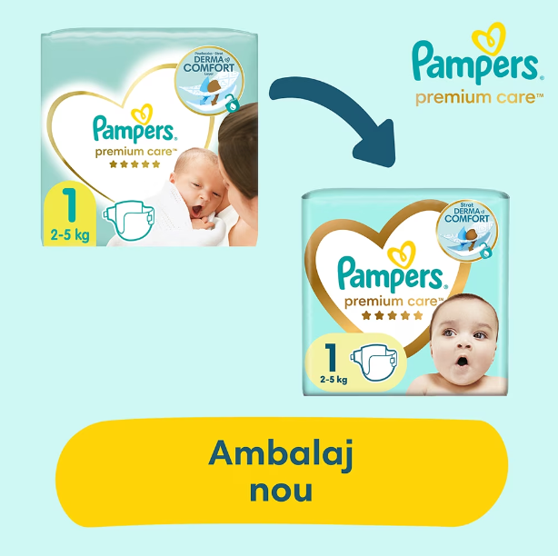 Poze Scutece Pampers Premium Care Nou Nascut Marimea 1, 2-5 kg 26 buc nichiduta.ro 