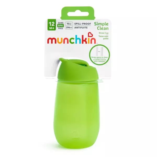 Set 2 cani Simple Clean Munchkin cu pai 296ml 12L+ bluegreen - 1 | YEO