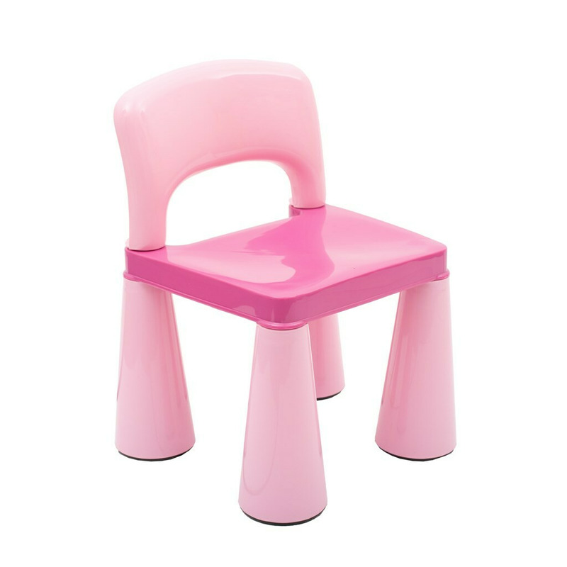 Set masuta si doua scaune New Baby cu parte reversibila Lego Duplo pink - 2