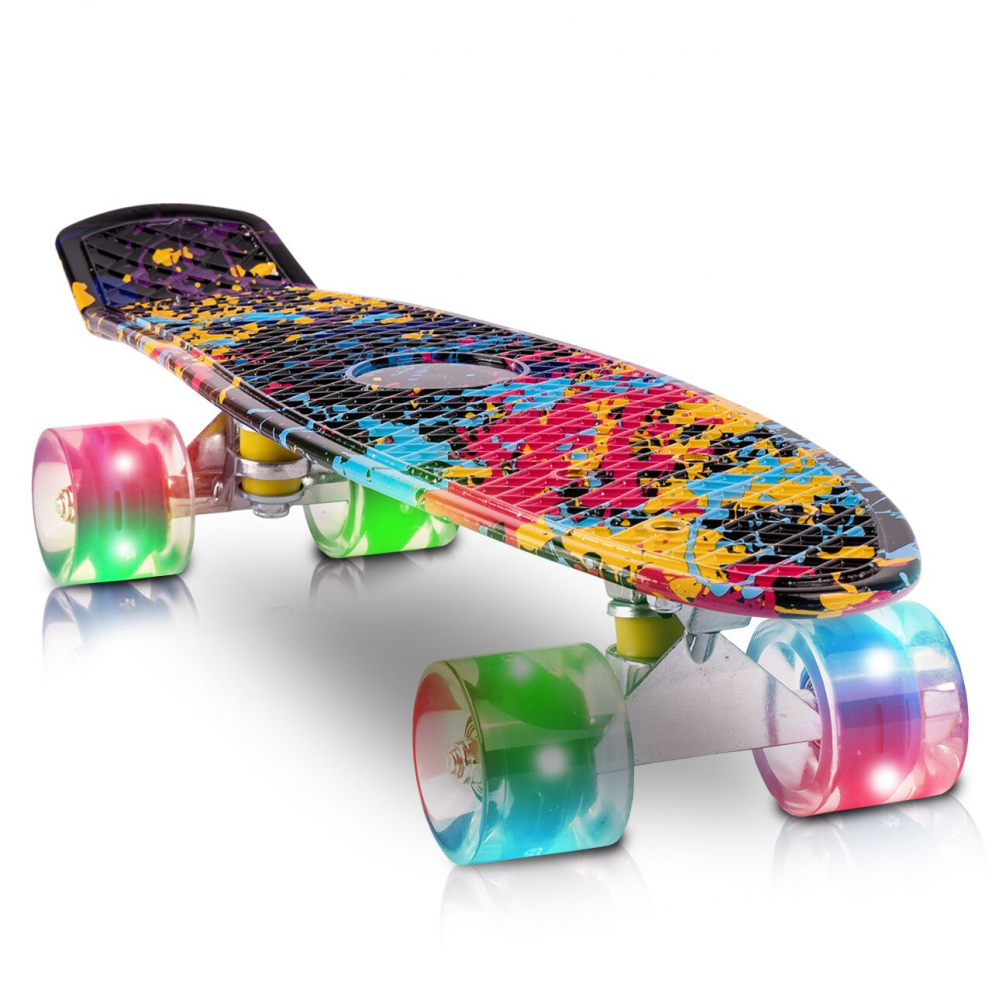 Poze Skateboard cu led-uri pentru copii 56x15cm Paint nichiduta.ro 
