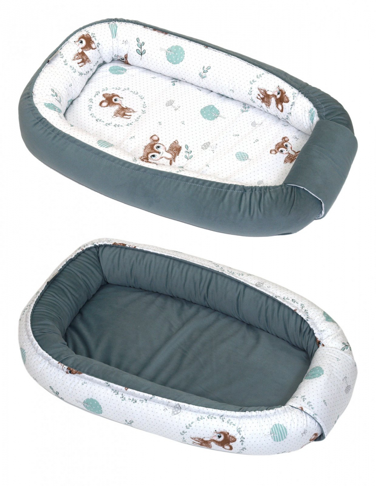 Suport de dormit Babynest by Amy Premium bumbac si catifea Caprioara mica 70x45x15 cm - 2 | YEO