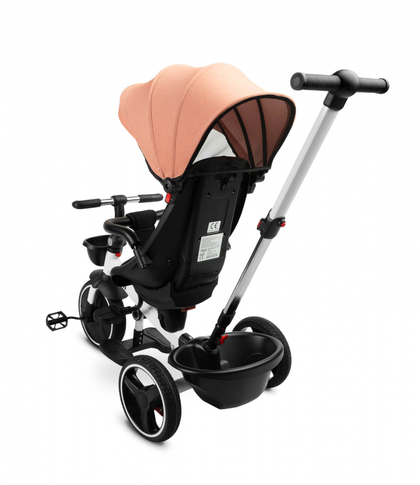 Tricicleta cu maner parental si scaun reversibil Toyz Dash roz copii) La Plimbare