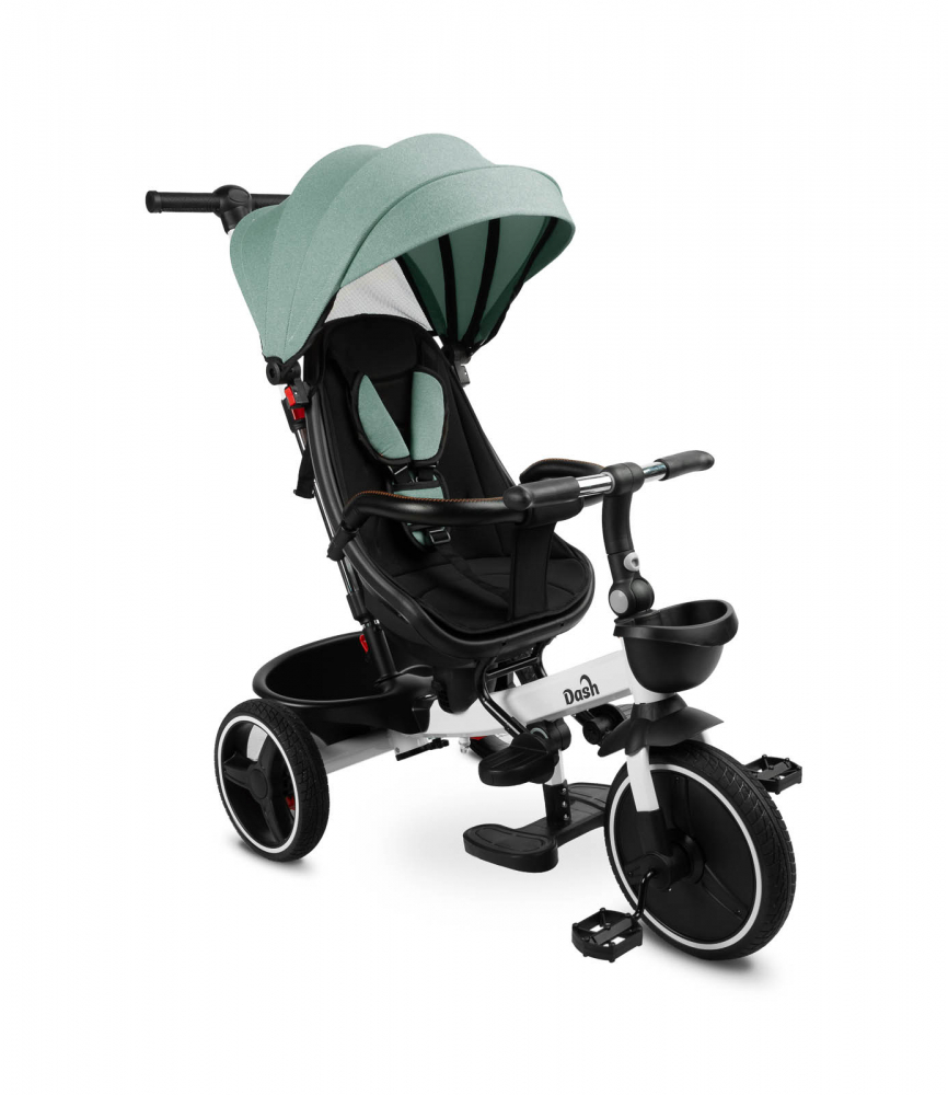 Tricicleta cu maner parental si scaun reversibil Toyz Dash verde