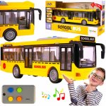 Autobuz cu sunete si lumini la scara 1:16 School Bus