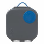 Caserola compartimentata Mini Lunchbox b.box gri cu albastru