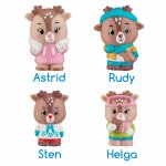 Set figurine joc de rol Klorofil Familia de reni Renne