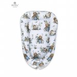 Cosulet bebelus MimiNu Baby Cocoon 75x55 cm din bumbac Lets Go Blue