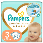 Scutece Pampers Premium Care Value Pack Minus marimea 3, 6-10 kg 40 buc