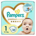 Scutece Pampers Premium Care marimea 1, 2-5kg 50 buc