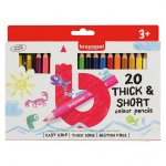 Set 20 creioane colorate Bruynzeel groase scurte