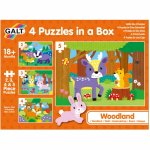 Set 4 puzzle-uri Animalute din padure (2, 3, 4, 5 piese)