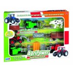 Set 4 tractoare agricole RS Toys si accesorii