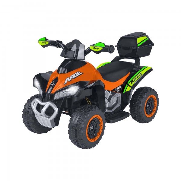 Atv Electric Pentru Copii De Teren Globo Quad 6v Portocaliu Cu Verde