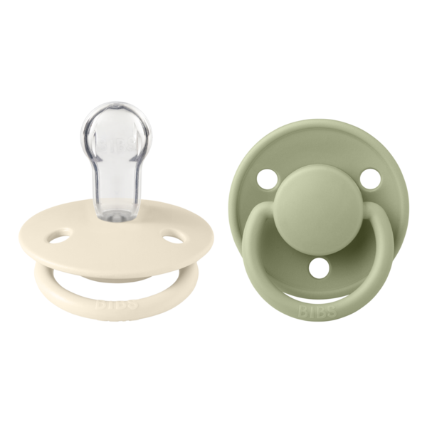 Set 2 suzete Bibs de lux Silicon tetina rotunda marime universala IvorySage - 2 | YEO