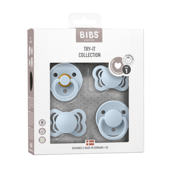 Set 4 suzete Bibs Try-it collection 0 luni + Baby Blue - 1 | YEO