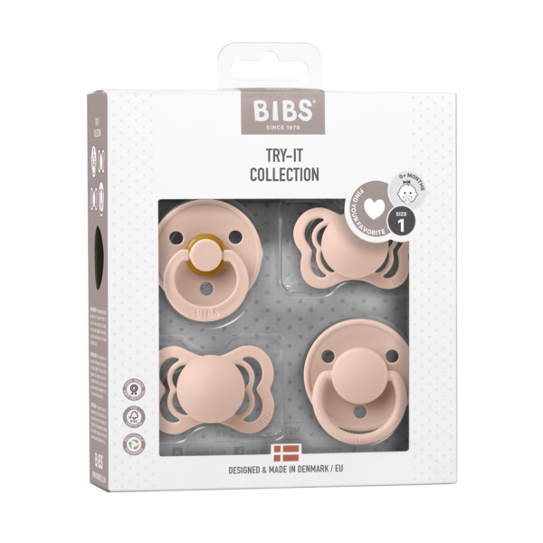 Set 4 suzete Bibs Try-it collection 0 luni + Blush - 1 | YEO