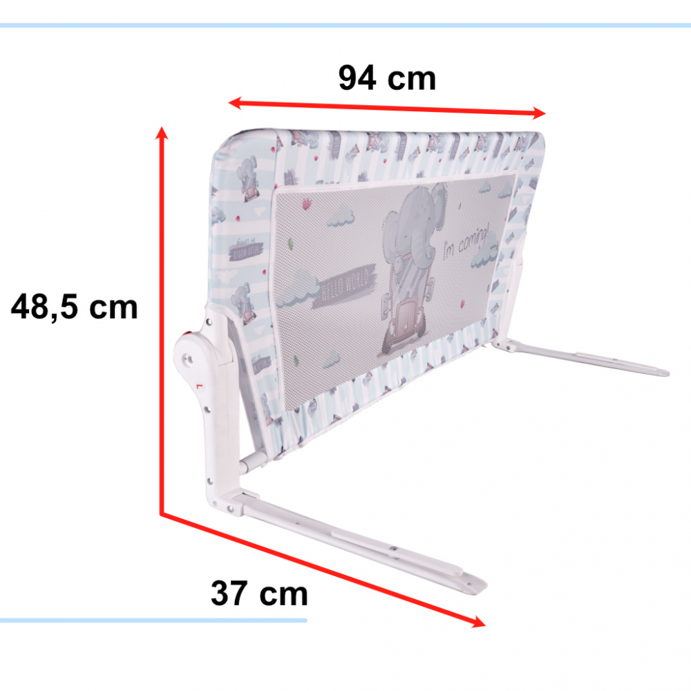 Bariera de protectie pentru pat pliabila 90cm Elefant - 2 | YEO