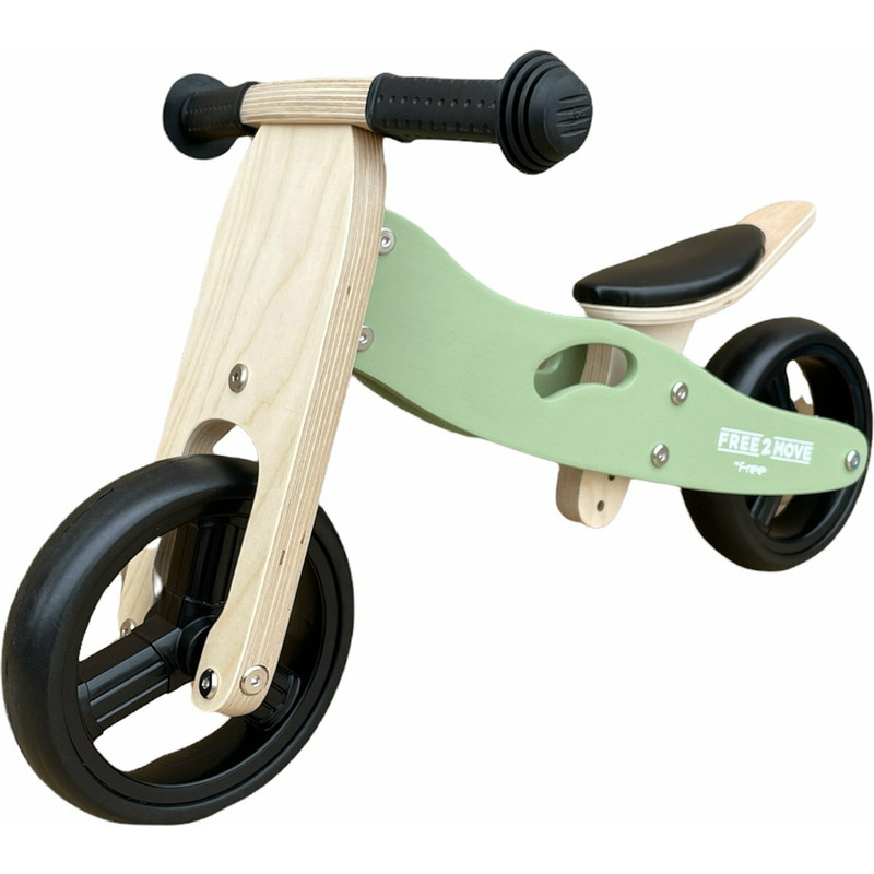 Bicicleta fara pedale Free2Move din lemn transformabila Mint - 2