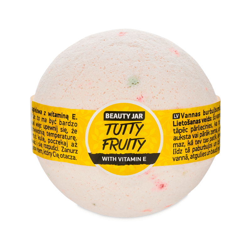 Bila de baie Beauty Jar cu vitamina E si parfum de mandarina Tutty Fruity 150g