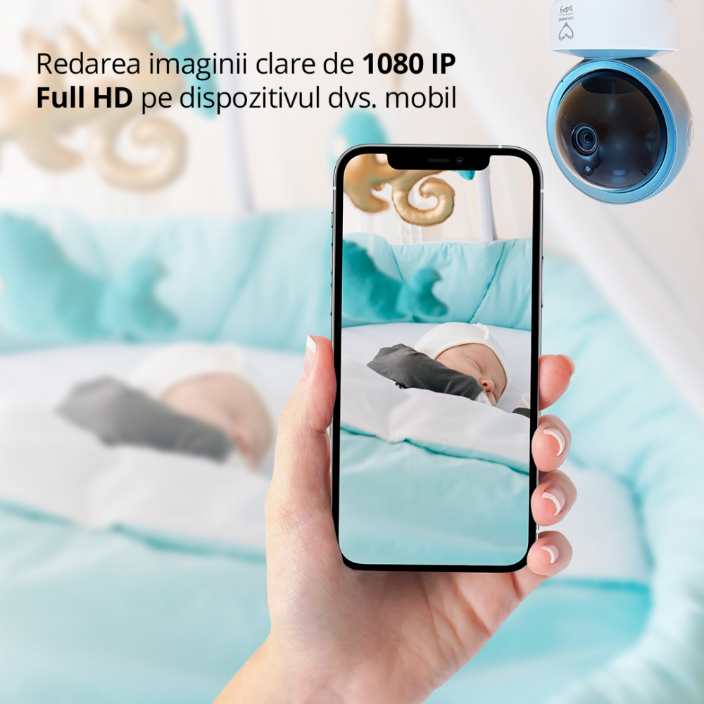 Camera Video WiFi Smart pentru supraveghere Easycare Baby - 2 | YEO