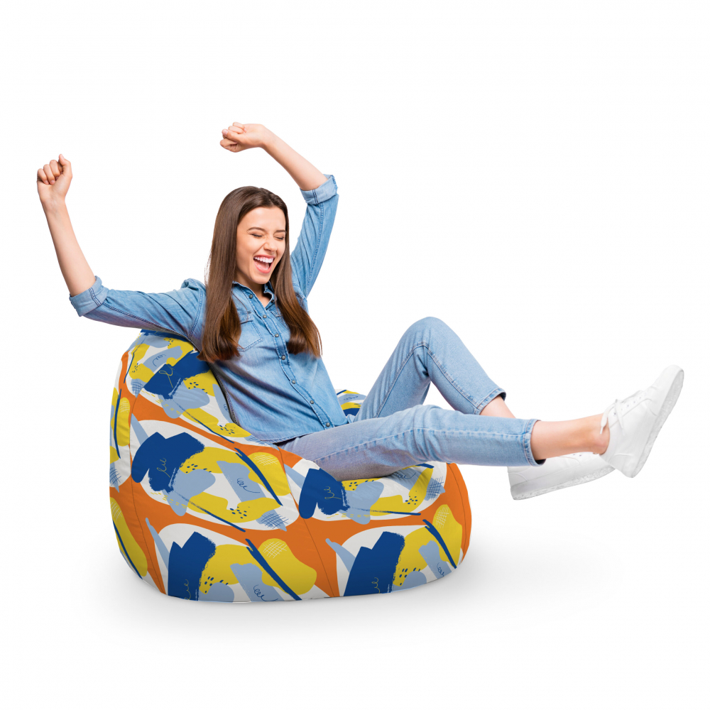 Fotoliu Puf Bean Bag tip Para XL Abstract Retro