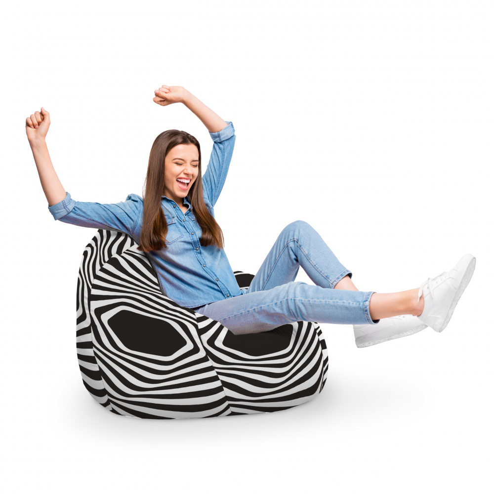 Fotoliu Puf Bean Bag tip Para XL Abstract Zebra