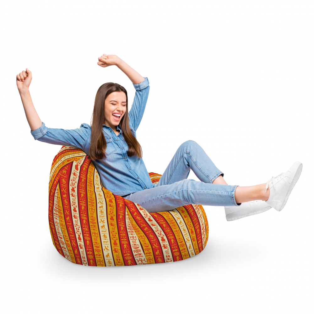 Fotoliu Puf Bean Bag tip Para XL Hieroglife Egiptene