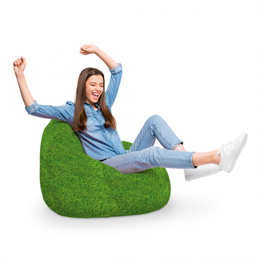 Fotoliu Puf Bean Bag tip Para XL Iarba Verde