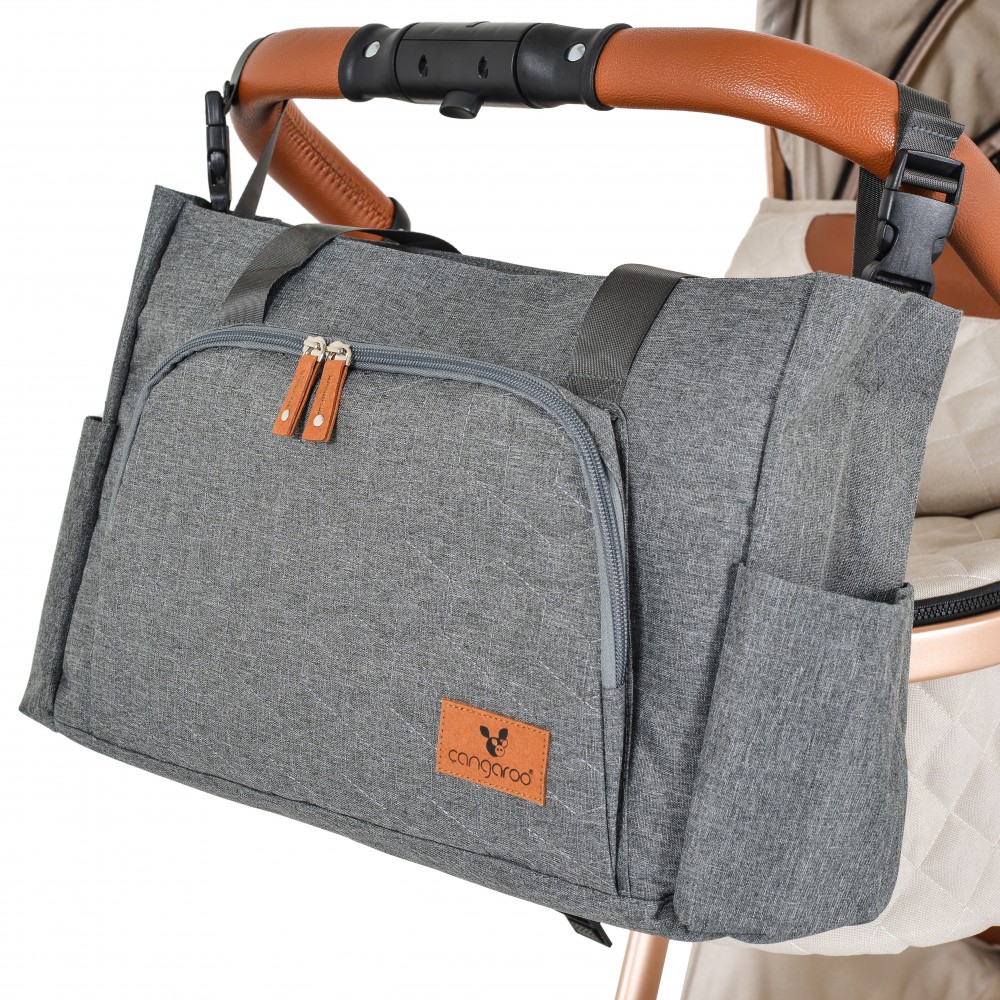 Geanta multifunctionala pentru mamici Cangaroo Keily grey - 1 | YEO