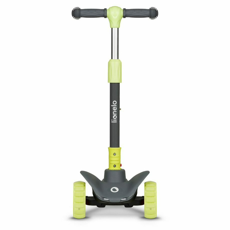 Trotineta Lionelo Timy Verde cu 3 roti LED, ghidon reglabil, pliabila, platforma antiderapanta, greutate suportata 50 kg, varsta 3 ani+