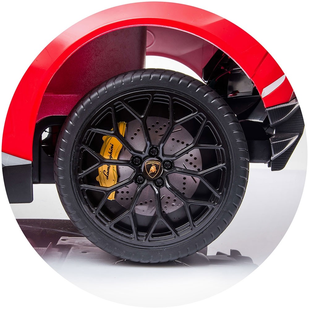 Masinuta electrica Chipolino Lamborghini Huracan red cu scaun din piele si roti EVA - 6