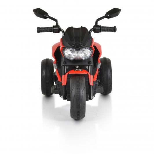 Motocicleta electrica pentru copii Moni Bo Colombo Red 12V 60W cu oglinzi, suport picioare, muzica si lumini - 4